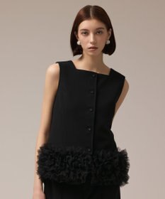 GRACE CONTINENTAL チュールヘムカットトップ