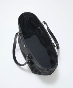 TOPKAPI 【Breath TOPKAPI】サングラスホルダー付き レザーコンビ カゴバッグ L