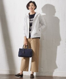 J.PRESS LADIES 【洗える】20チノストレッチ ワイドパンツ