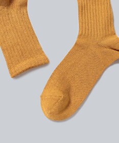 WHITE MAILS PAPER WIDE RIB CREW SOCKS ソックス