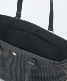 TOPKAPI 【Breath TOPKAPI】サングラスホルダー付き レザーコンビ カゴバッグ L