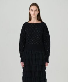 GRACE CONTINENTAL スパークルニットトップ