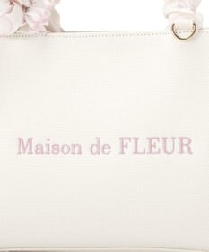 Maison de FLEUR スカーフ付きギャザーハンドル２Ｗａｙバッグ