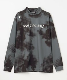 PW CIRCULUS 【裏起毛であたたか】【MEN】Dot camouflage ロングスリーブモックネックT ゴルフ