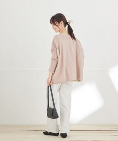 Tiaclasse ストライプストレッチワイドパンツ