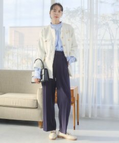 WEGO 【ANGIE VINTAGE/オケージョン対応 / セレモニー対応】ノーカラー ツイードジャケット