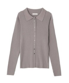 Green Parks 襟付きリブニットカーディガン