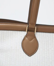 TOPKAPI 【Breath TOPKAPI】サングラスホルダー付き レザーコンビ カゴバッグ L