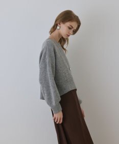 GRACE CONTINENTAL サテンレースニットワンピース