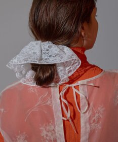 Phoebe ビッグフリルシュシュ　ホワイト