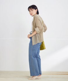 Tiaclasse L 【洗える】楊柳バックフリルブルゾン