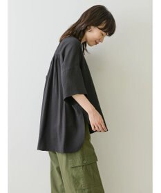 AMERICAN HOLIC 接触冷感スキッパーバックギャザーブラウス