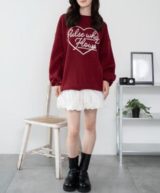 WEGO 【洗える】グラフィックニットBIGプルオーバー