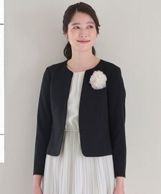 ANY SIS 【セットアップ対応】セレモニーダブルクロス ノーカラー ジャケット