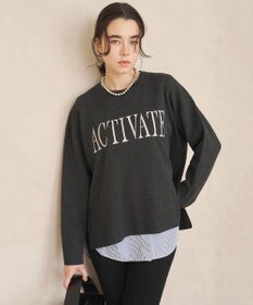 UNFILO スウェットライクニット アソートクルーネック