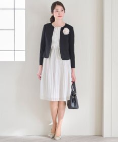 ANY SIS 【セットアップ対応】セレモニーダブルクロス ノーカラー ジャケット