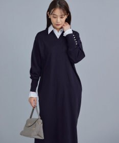 組曲 【WEB限定】Vネックニットワンピース