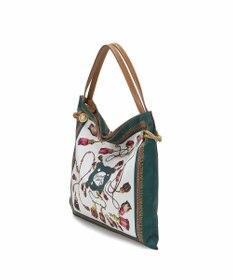 TOPKAPI 【TREASURE TOPKAPI】マイルドサテン スカーフ柄 トートバッグ