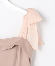 Feroux シアーリボンショルダー ジャンパースカート