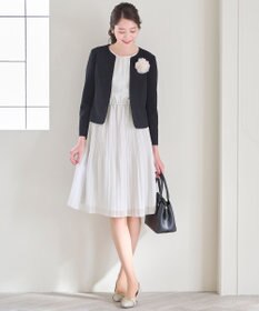 ANY SIS 【セットアップ対応】セレモニーダブルクロス ノーカラー ジャケット