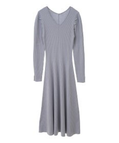 earth music&ecology 襟レースニットワンピース