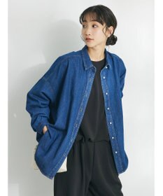 CRAFT STANDARD BOUTIQUE デニムパール釦サークルブラウス