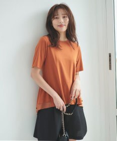 Feroux 【UVケア】バックペプラムチュニック Tシャツ