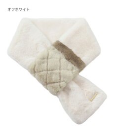 MOONBAT FURLA フェイクファーキルティング風トリコマフラー