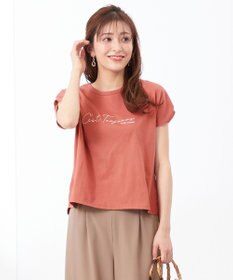 ANY SIS 【美人百花6月号掲載】フレンチスリーブロゴ Tシャツ