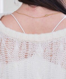 WEGO ケーブルメッシュメランジニット