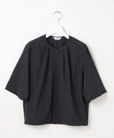 J.PRESS LADIES L 【季節の変わり目に】アキハ BREEZE COOL ノーカラー ブルゾン