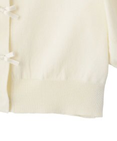 Maison de FLEUR ローズニット半袖カーディガン