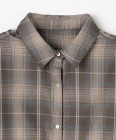 ANY L オンブレーチェックオーバーシャツ