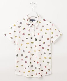 23区GOLF 【WOMEN】【UVケア/吸水速乾】マルチステッカープリント ポロシャツ