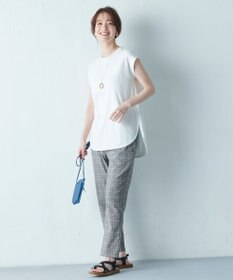 ANY L 【接触冷感/UVケア】ビューティベーシックノースリーブテールTシャツ