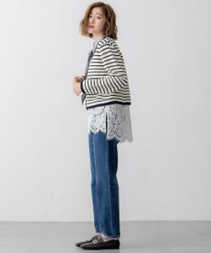 23区 【Oggi3月号掲載/洗える】ブークレコットン ニットジャケット