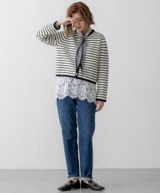 23区 【Oggi3月号掲載/洗える】ブークレコットン ニットジャケット