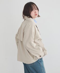 earth music&ecology 2WAYフードショートフレアトレンチ