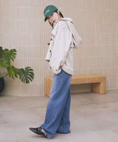 earth music&ecology 2WAYフードショートフレアトレンチ