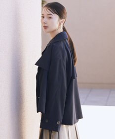 earth music&ecology 2WAYフードショートフレアトレンチ