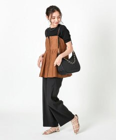 LeSportsac CHAIN N/S CONV HOBO/ブラックチェーンキルト