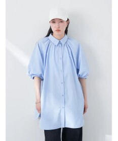 earth music&ecology パフスリーブチュニックブラウス