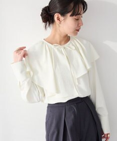 CRAFT STANDARD BOUTIQUE ＜セレモニー＞着脱可能/2WAYフリルカラーブラウス