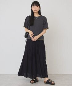 AMERICAN HOLIC 楊柳ギャザーボリュームフレアスカート