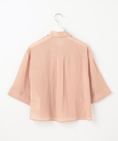 自由区 L 【カタログ掲載・接触冷感・洗える】ラミーローンクロップド丈 ブラウス