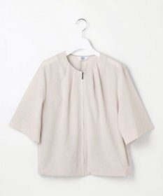 J.PRESS LADIES L 【季節の変わり目に】アキハ BREEZE COOL ノーカラー ブルゾン