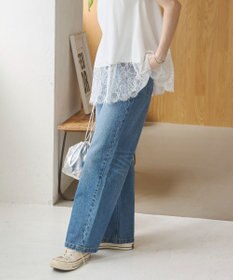 WEGO 【ANGIE VINTAGE/SMLサイズ展開】ワイドストレートデニムパンツ