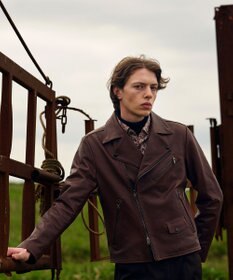 JOSEPH ABBOUD 【長く育てたいサスティナブルなレザー】ラムレザー ブルゾン