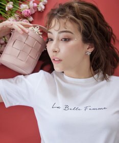 Tiaclasse  【ストラップ付き】編みこみミニバゲットバッグ