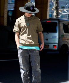 PW CIRCULUS 【吸水速乾 / UV遮蔽率99% UVカット / ストレッチ】【MEN】ベースボールカラーポロシャツ ゴルフ